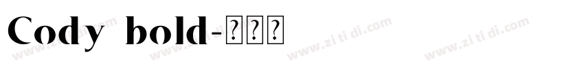 Cody bold字体转换